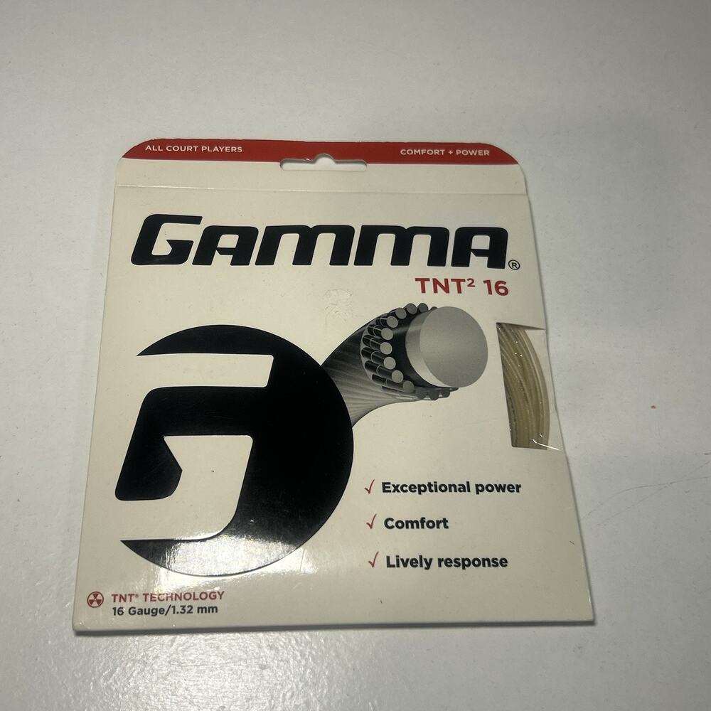Gamma TNT2 16 gauge/1.32mm Tennis String All Court Players Comfort/power 40ft